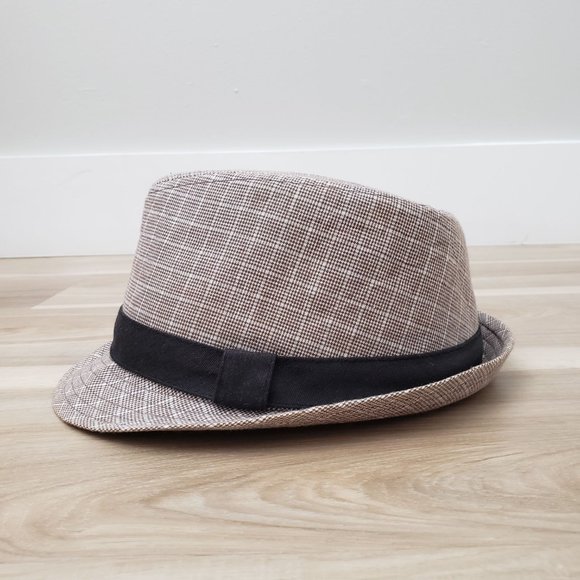 Karako Men's Houndstooth Pattern Fedora Hat Brown - One Size - Picture 3 of 8